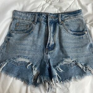 Ripped Jean Shorts